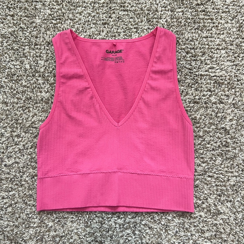 pink garage tank top